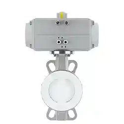 Pneumatic Fluorine Lined Stainless Steel Butterfly Valve